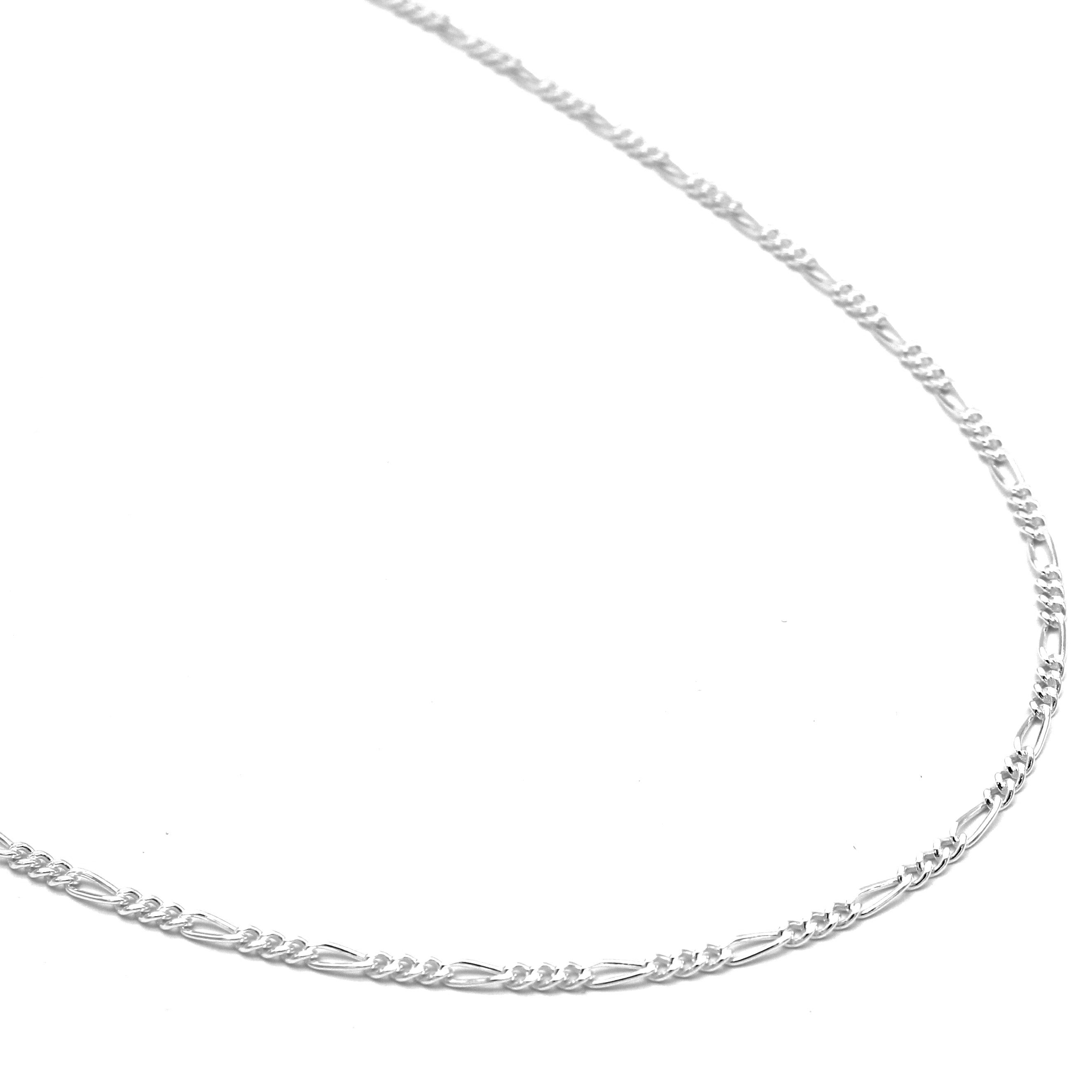 Figorakette 925 Silber Rhodiniert 3mm